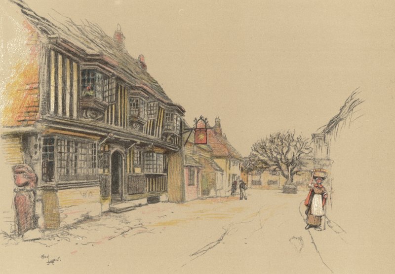 Star Inn, Alfriston tekijältä Cecil Charles Windsor Aldin