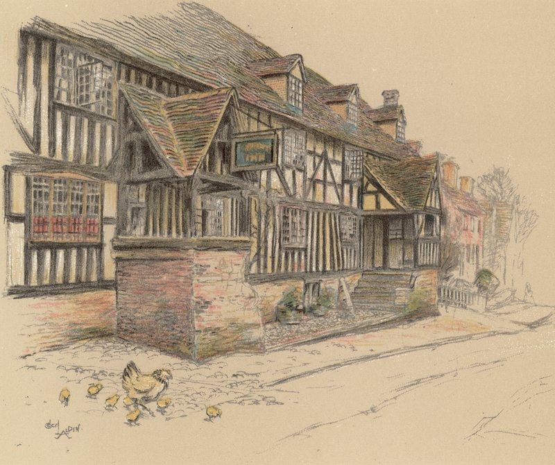 Talbot Inn, Chaddesley Corbett tekijältä Cecil Charles Windsor Aldin