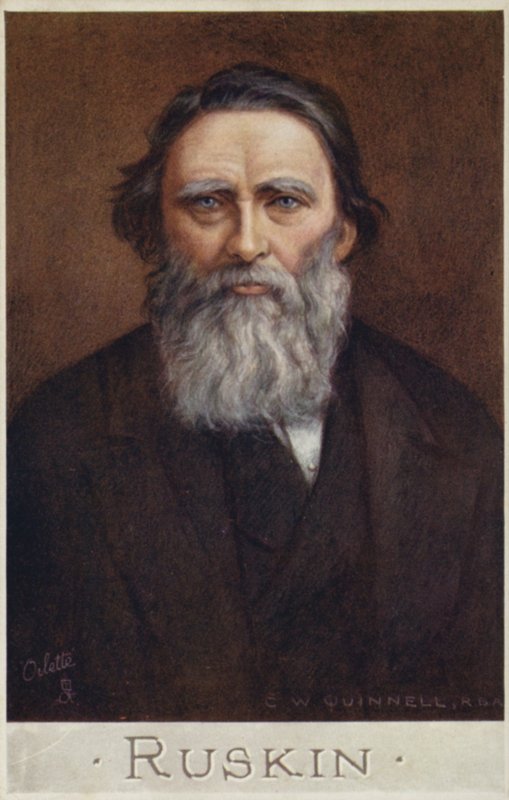 John Ruskin (1819-1900), englantilainen kirjailija, taidekriitikko, taiteilija ja sosiaalinen ajattelija tekijältä Cecil Watson Quinnell