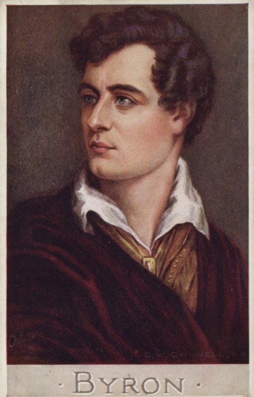 Lordi Byron (1788-1824), englantilainen runoilija tekijältä Cecil Watson Quinnell