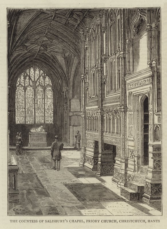 The Countess of Salisbury Chapel, Priory Church, Christchurch, Hants tekijältä Charles A. Cox