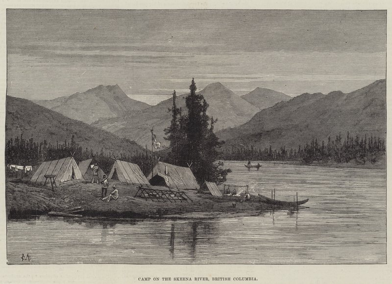 Leiri Skeena-joella, Brittiläisessä Kolumbiassa tekijältä Charles Auguste Loye