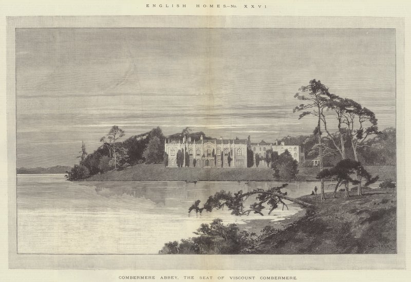 Combermere Abbey, varakreivi Combermeren kotipaikka tekijältä Charles Auguste Loye