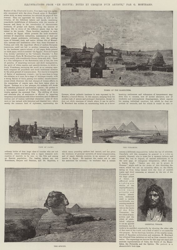 Kuvituksia Egyptistä, muistiinpanoja ja luonnoksia taiteilijasta tekijältä Charles Auguste Loye
