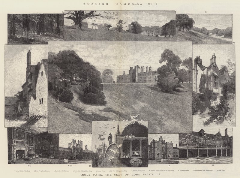 Knole Park, Lord Sackvillen kotipaikka tekijältä Charles Auguste Loye