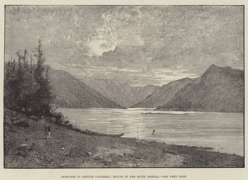 Luonnokset Brittiläisessä Kolumbiassa, Skeena-joen suulla tekijältä Charles Auguste Loye