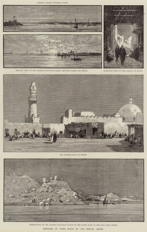 Luonnoksia Ylä-Egyptistä tekijältä Charles Auguste Loye