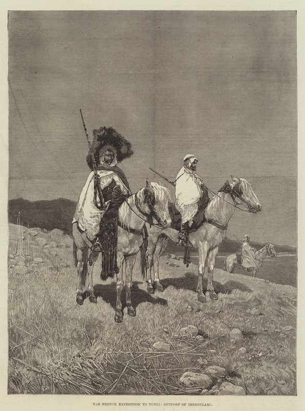 Ranskan retkikunta Tunisiin, sääntöjenvastaisten etuvartio tekijältä Charles Auguste Loye