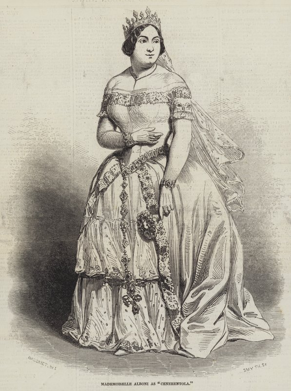 Mademoiselle Alboni Tuhkimona tekijältä Charles Baugniet