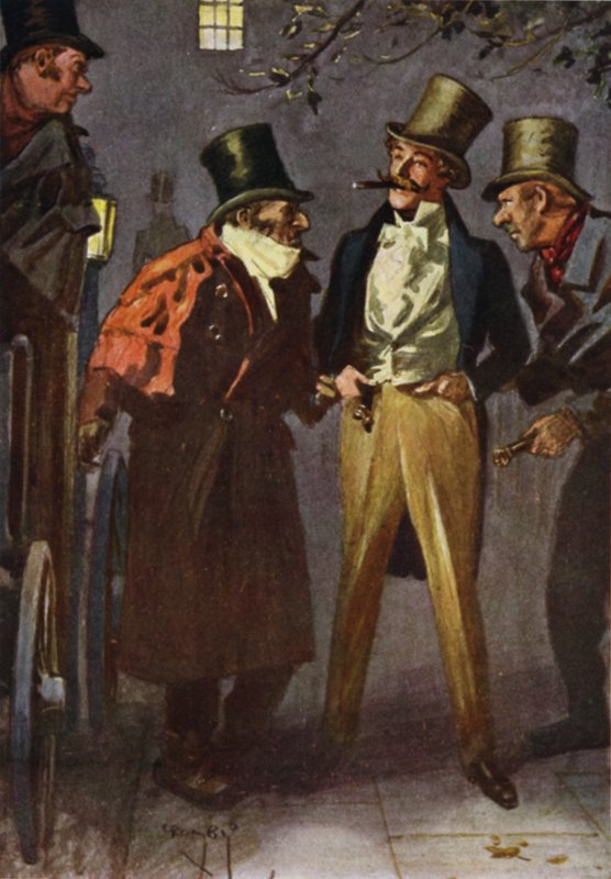 Rawdon Crawley ulosottomiesten hallussa. tekijältä Charles Crombie