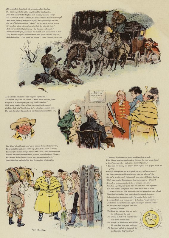Biter Bit, tarina valmennuspäivistä (chromolitho) tekijältä Charles Edmund Brock