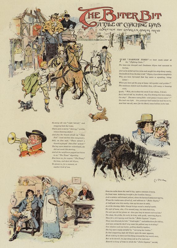 Biter Bit, tarina valmennuspäivistä (chromolitho) tekijältä Charles Edmund Brock