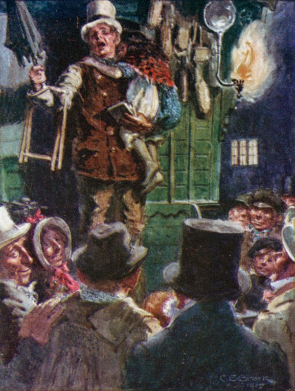 Kuvitus Dickensin Doctor Marigolds -reseptille tekijältä Charles Edmund after Brock