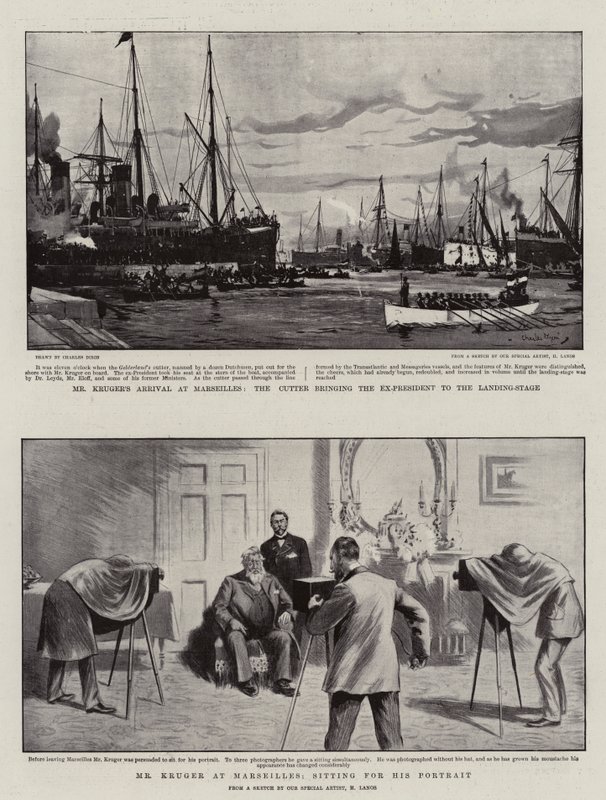 Krugerin saapuminen Marseilleen tekijältä Charles Edward Dixon