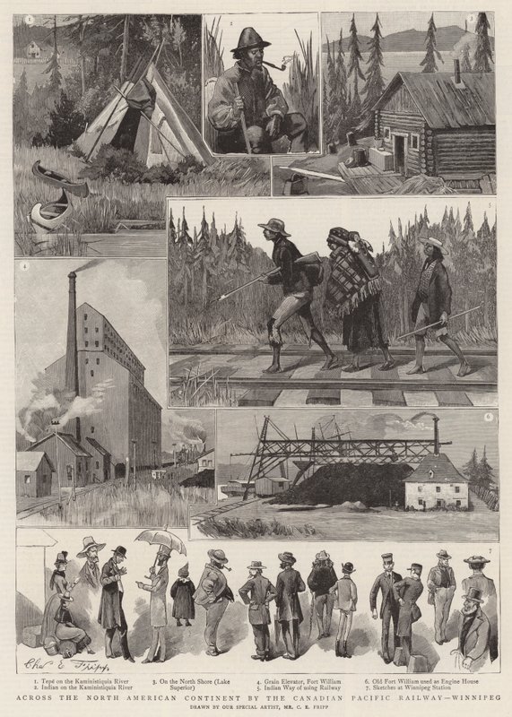 Pohjois-Amerikan mantereen poikki Canadian Pacific Railwaylla, Winnipeg tekijältä Charles Edwin Fripp
