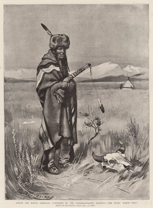 Pohjois-Amerikan mantereen poikki Kanadan ja Tyynenmeren rautatien varrella, The Dying North West tekijältä Charles Edwin Fripp