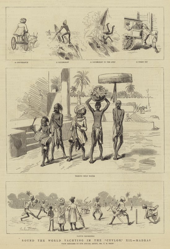 Maailmanympärysmatkat Ceylonilla, XII, Madras. tekijältä Charles Edwin Fripp