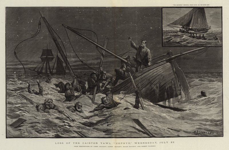 Caistor Yawl Zephyrin menetys keskiviikkona 22. heinäkuuta tekijältä Charles J. Staniland