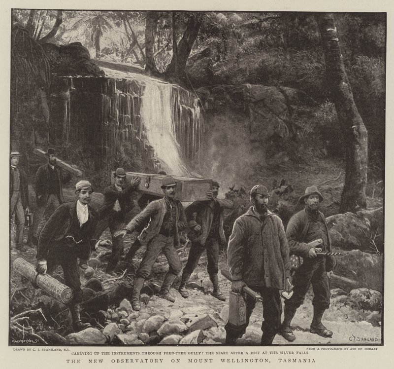 Uusi observatorio Mount Wellingtonissa, Tasmaniassa tekijältä Charles J. Staniland