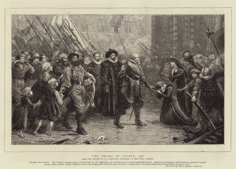 Leydenin helpotus, 1574 tekijältä Charles J. Staniland