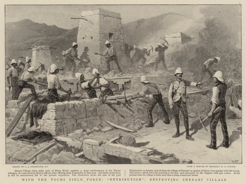Tochi Field Force, Retribution, tuhoten Sherani Village tekijältä Charles J. Staniland