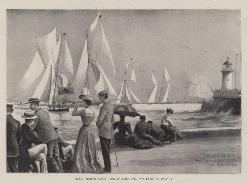 Royal Temple Yacht Club Ramsgatessa, kilpailut 14. heinäkuuta tekijältä Charles John de Lacy