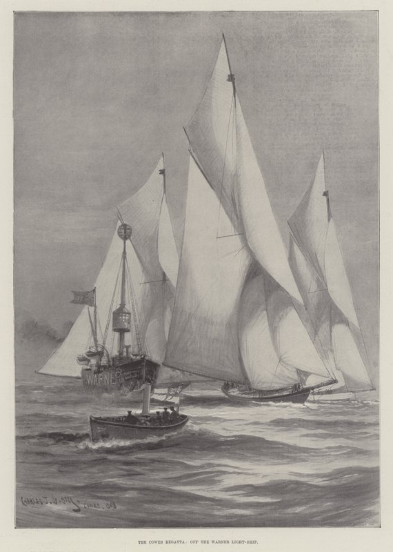 Cowes Regatta, Warner Light -laivan edustalla tekijältä Charles John de Lacy