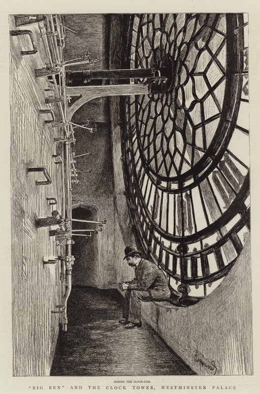 Big Ben ja kellotorni, Westminsterin palatsi tekijältä Charles Paul Renouard
