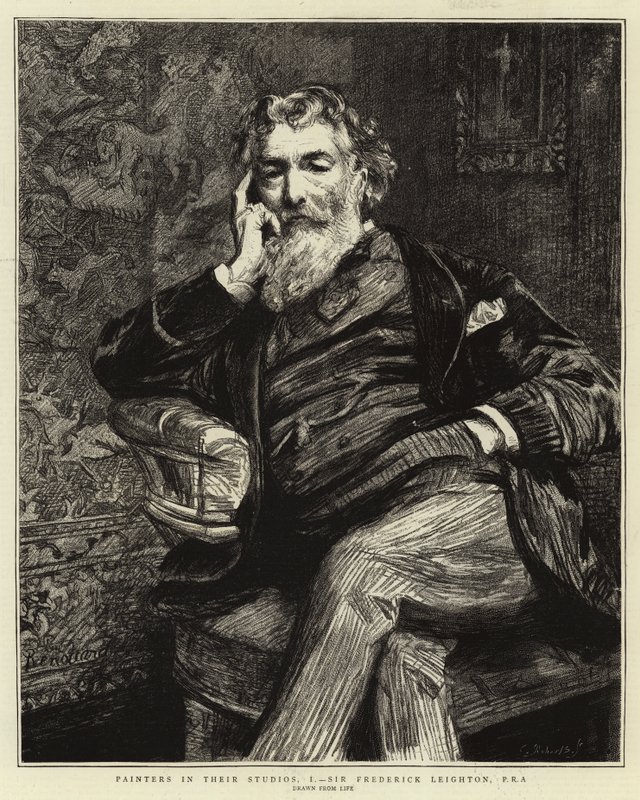Maalarit studioissaan, minä, Sir Frederick Leighton, PRA tekijältä Charles Paul Renouard