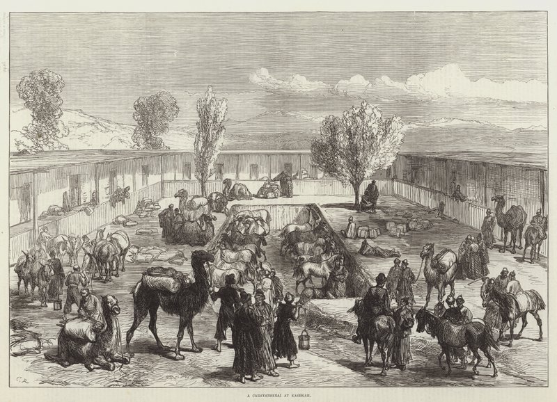 Caravanserai Kashgarissa tekijältä Sir John Charles Robinson