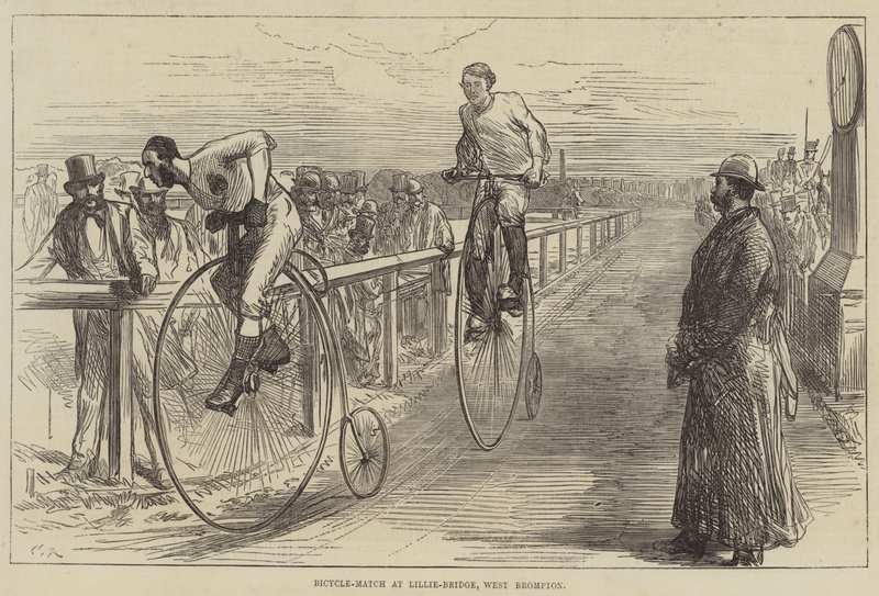 Polkupyörä-ottelu Lillie-Bridge, West Bromptonissa tekijältä Sir John Charles Robinson