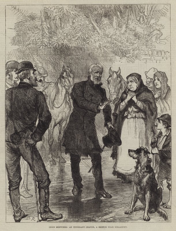 Irish Sketches, Kiertelevä puhuja, Sketch lähellä Killarneya tekijältä Sir John Charles Robinson