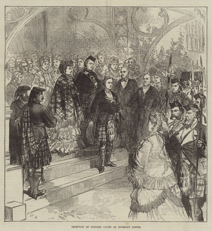 Prinsessa Louisen vastaanotto Inverarayn linnassa tekijältä Sir John Charles Robinson