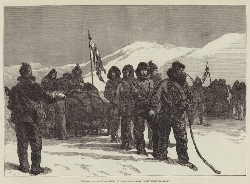North Pole Expedition, Länsirekijuhlat alkamassa tekijältä Sir John Charles Robinson