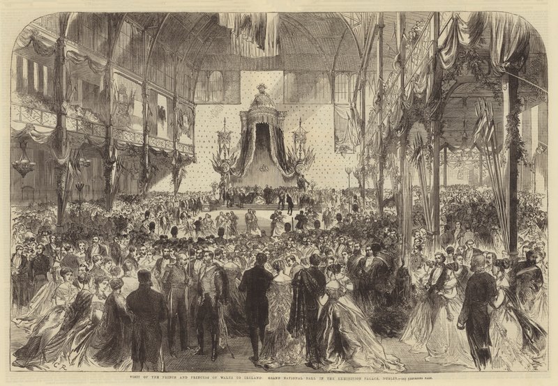Walesin prinssin ja prinsessan vierailu Irlannissa, Grand National Ball Exhibition Palacessa, Dublin tekijältä Sir John Charles Robinson
