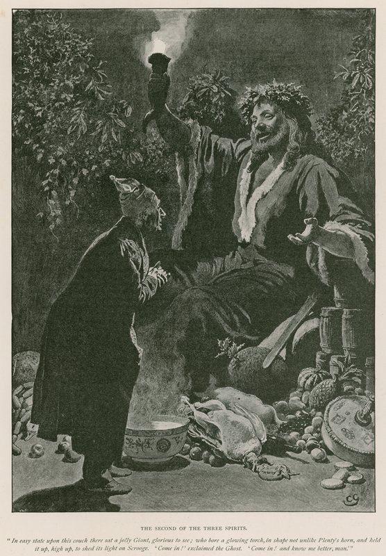 Charles Dickensin kuvitus joululaululle (litho) tekijältä Charles (after) Green