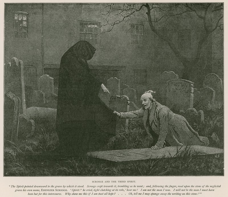 Charles Dickensin kuvitus joululaululle (litho) tekijältä Charles (after) Green