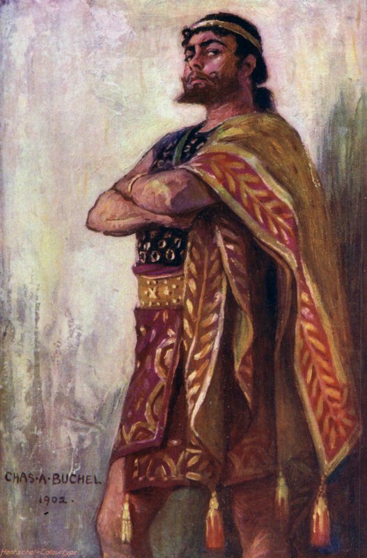 Antinous, herra Oscar Asche (väri litho) tekijältä Charles A. Buchel