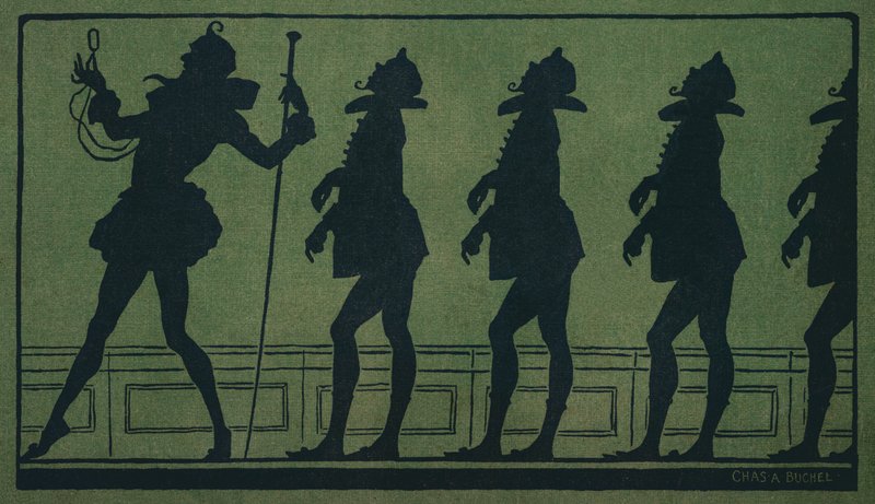 Kahdestoista yö: Malvolio (väri litho) tekijältä Charles A. Buchel