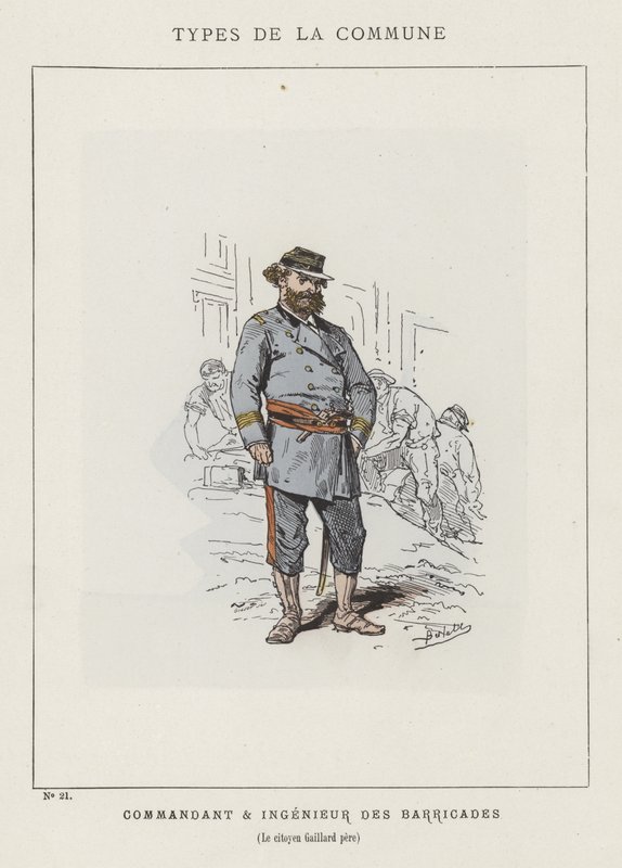 Commandant ja Ingenieur des Barricades, Le citoyen Gaillard pere tekijältä Charles Albert d Arnoux Bertall