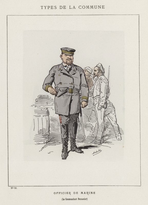Merivoimien upseeri, komentaja Durassier tekijältä Charles Albert d Arnoux Bertall