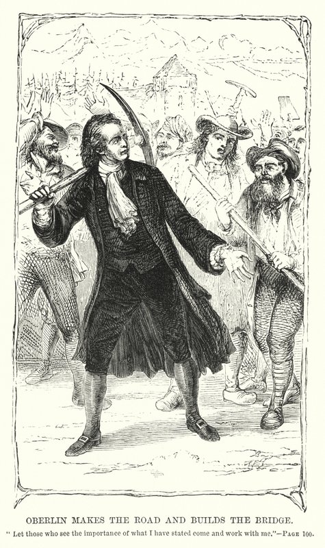 Oberlin tekee tien ja rakentaa sillan (kaiverrus) tekijältä Charles Altamont Doyle
