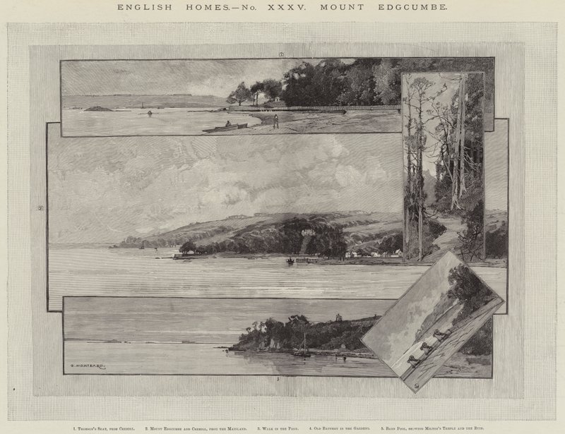 Englantilaiset kodit, Mount Edgcumbe tekijältä Charles Auguste Loye