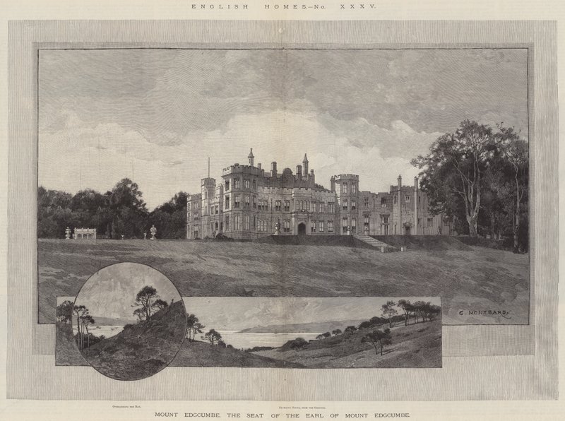 English Homes, Mount Edgcumbe, Mount Edgcumben jaarlin istuin tekijältä Charles Auguste Loye