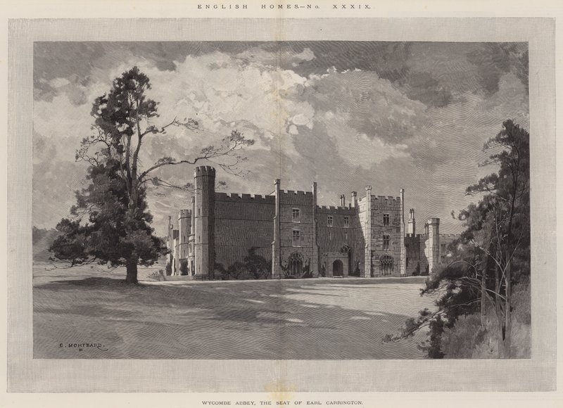English Homes, Wycombe Abbey, Earl Carringtonin kotipaikka tekijältä Charles Auguste Loye