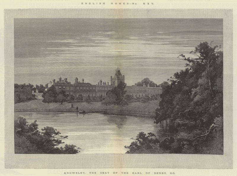Knowsley, Earl of Derbyn kotipaikka, KG tekijältä Charles Auguste Loye