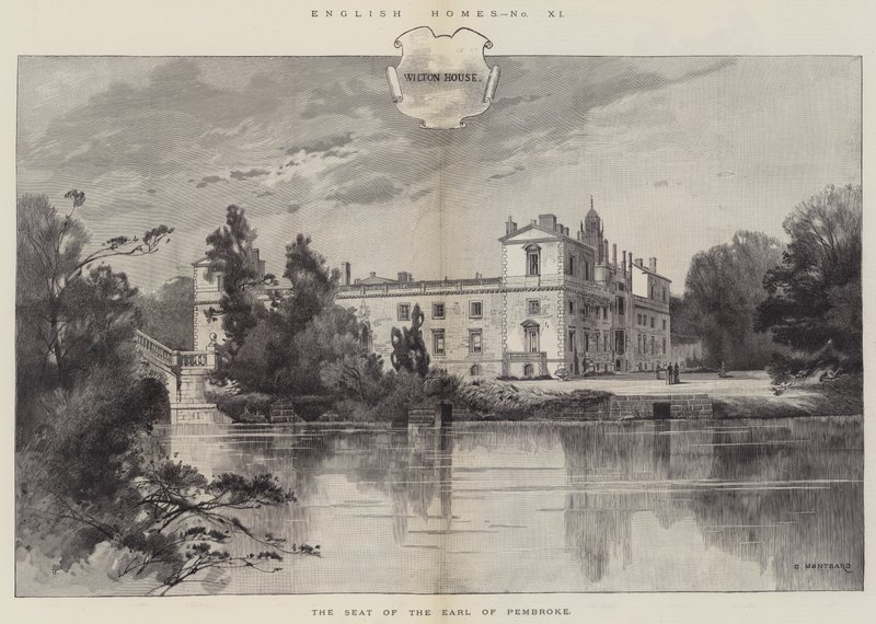 Wilton House, Pembroken jaarlin istuin. tekijältä Charles Auguste Loye