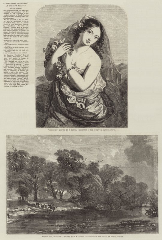 British Artists -yhdistyksen näyttely tekijältä Charles Baxter