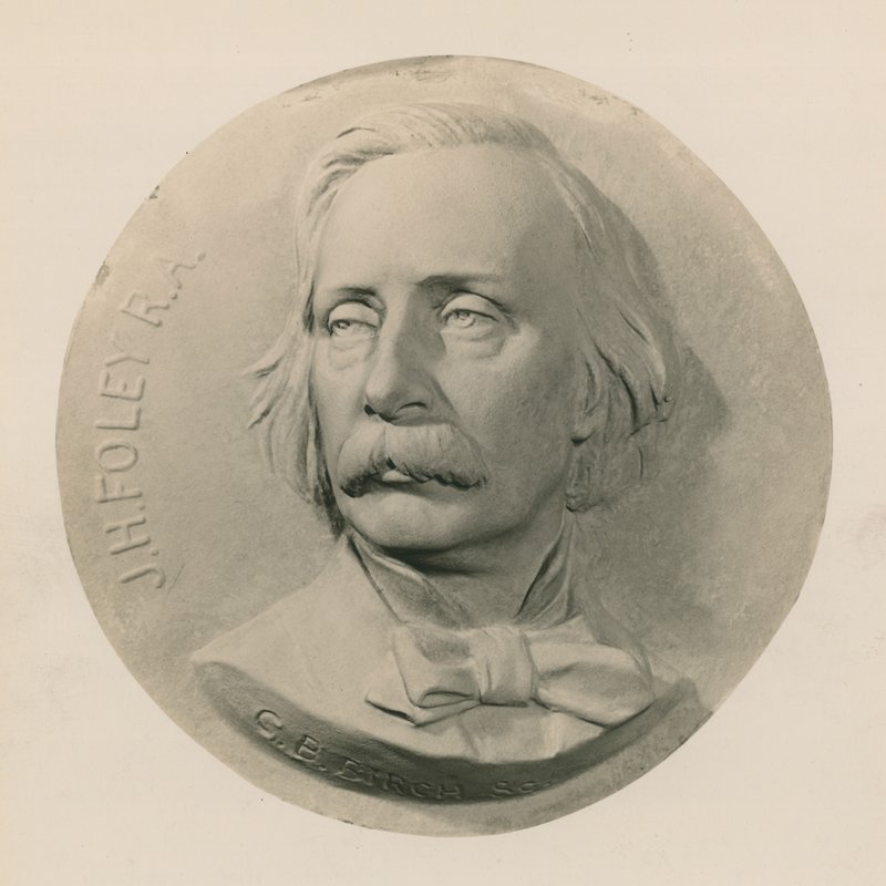 Kuvanveistäjä John Henry Foleyn kohokuvioveistos tekijältä Charles Bell Birch