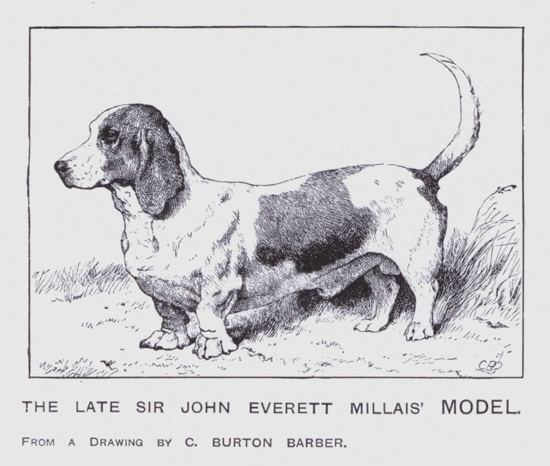 El model del difunt Sir John Everett Millais (litografia en color) finlandès tekijältä Charles Burton (after) Barber